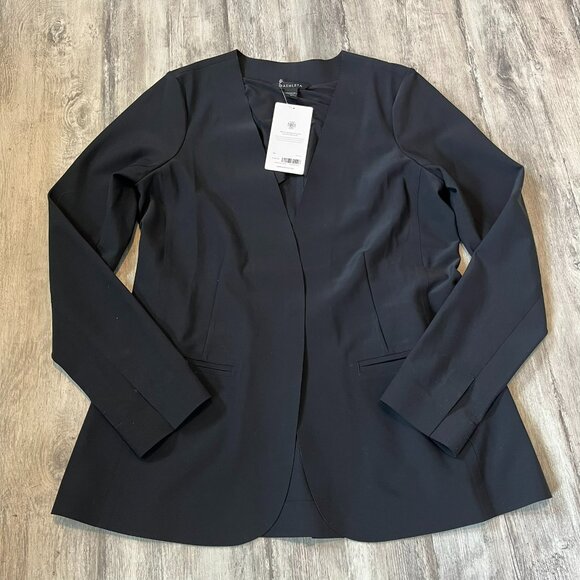 NWT! Athleta Avenue Blazer, Black Euroluxe Stretch, Size 10 - Picture 1 of 14